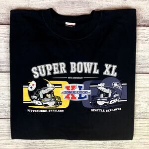 2006 Steelers vs Seahawks NFL Super Bowl XL Football T-shirt